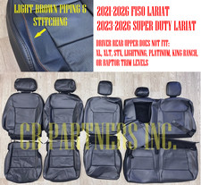 2023-2026 OEM NEW TAKEOFF FORD SUPER DUTY LARIAT SEAT UPHOLSTERY LIGHT BROWN picture