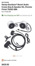 Harley Davidson boom Audio Cruise Amo & Speakers Kit, Chrome Finish 76262-08A picture