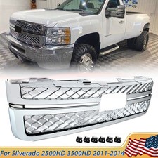 Chrome Front Grille Mesh Grill For Chevrolet Silverado 2500HD 3500HD 2011-2014 picture