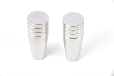 2 x Polished Billet Aluminum Dash Knob Universal 1 9/16