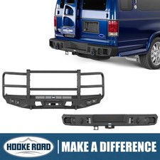 Front Rear Bumper Fit 08-14 Ford E-350 w/Grille Guard & Winch Plate & Skid Plate picture