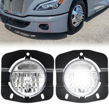 For 2011-2024 Kenworth T680 Pair of Fog Lights LED Clear Lens Front Lamp picture