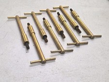 8 Vintage SBC Moroso Gold Tall T-Bar Valve Cover Hold Down Bolts 1/4-20 picture