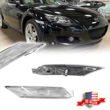 2PCS Euro Style Clear Lens Front Side Marker Lights For 2004-2008 Mazda RX-8 RX8 picture