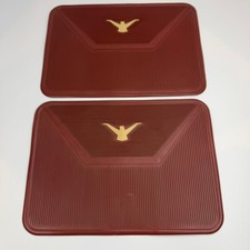 Vintage 1961-1966 Ford Thunderbird Red Rubber Rear Floor Mats Pair OEM Canada picture