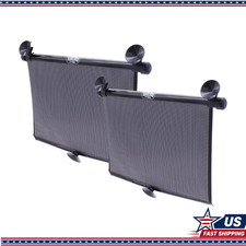 Extra Wide Retractable Pull-Down Car Window Shades Baby, Side Windows, Black picture