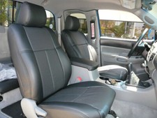 Clazzio PVC Synthetic Leather Custom Seat Covers for 2012-2015 Toyota Tacoma picture