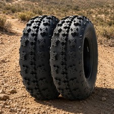 2 Pack 22x7-10 ATV Tires 22x7x10 4PR Front Knobby Off Road All Terrain UTV Tires picture