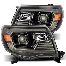 For 05-11 Toyota Tacoma AlphaRex Luxx Alpha Black LED Projector Headlights Lamps picture