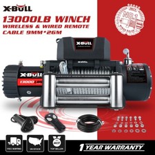 X-BULL Electric Winch 13000lbs Steel Cable Trailer Towing Off-Road SUV Truck 4WD picture