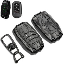 2022-2026 Honda Civic Accord CR-V Key Fob Cover, 5-Button, Gunmetal Zinc Alloy picture