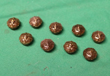9 Used 1950's ? 1960's ? Gold Crown Tire Valve Stem Caps from Standard Oil picture