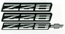 for 82-92 Camaro Z28 Tri Color Silver Rocker Bumper Emblem Set New picture