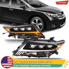 For 2009-2016 Toyota Venza LED Headlights Headlamps Projector DRL Black LH+RH picture