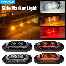 2-10PCS 2-LED Side Marker Clearance Lights Waterproof for Boat Trailer Truck RV picture
