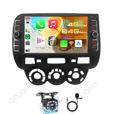 Apple CarPlay 4+64GB For Honda Fit Jazz 2004-2007 Android 15 Stereo Touch Screen picture