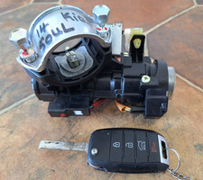 14 KIA SOUL IGNITION SWITCH LOCK CYLINDER Flip Fob KEY Start Assembly 15 16 17 picture
