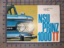 1966 NSU Prinz 1000 TT Brochure Folder Original picture