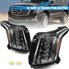 Full LED For Cadillac Escalade 2015-2020 Chrome Headlights Assembly Left & Right picture