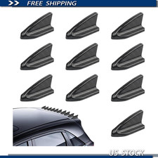 Car Diffuser Shark Fin Kit, 10 PCS 3D Cool Carbon Fiber Roof Spoiler, Water-Proo picture