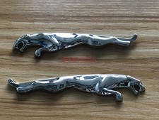 2PCS Metal Chrome 3D Emblem Sticker Car Body Rear Fender Badge For Jaguar picture