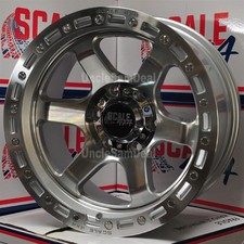 17x9 6x139.7 6x5.5 -25 OFFSET SCALE 4x4 S03 SILVER MACHINE 6 SPOKES TRUCK WHEELS picture