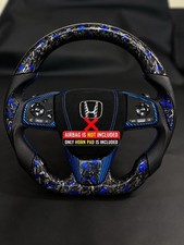 Forged Carbon Fiber Steering Wheel Fits In 2016-2021 Honda Civic 10th Gen. picture
