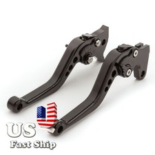 FXCNC CNC Balck Adjustable Short Brake Clutch Lever Fit Classic 350CC 500CC Pair picture