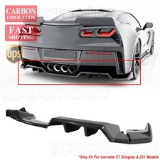 Fit For Corvette C7 Z51 2014-2019 MX Style Carbon Fiber Rear Bumper Diffuser Kit picture