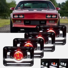 4X DOT 4x6'' LED Headlights Hi/Lo Beam DRL For 82-92 Chevrolet Camaro Iroc-Z Z28 picture