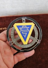 VINTAGE ENAMEL AUTOMOBILE CAR CLUB BADGE # AUTOMOBILE CLUB OF SENEGAL AFRICA picture