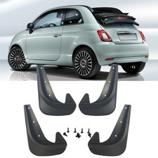 Black Mud Flaps Splash Guards Fender Mudguards Front Rear For Fiat 500 Hatchback picture