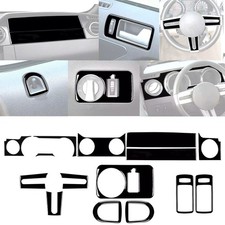 15Pcs Glossy Piano Black Full Interior Dashboard Trim Kit For Ford Mustang 05-09 picture