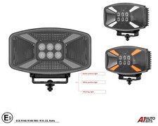 X Design White Amber Jumbo LED Driving Spot Light Lamp X1 + amber Strobe light picture