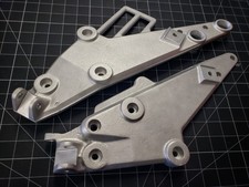 BMW K100 K100RS K100RT OEM Footrest Hanger Plate Pair 46711454937 54938 Restored picture