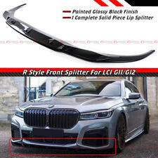 For 19-21 BMW G11 G12 740 750 M760i M Sport LCI R Style Black Front Lip Splitter picture