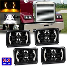 4X LED Headlights For Freightliner FLD120 FLD112 4''x6'' Light Hi/Lo Sealed Beam picture