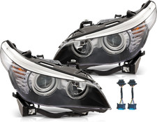 For 2004-2010 04-07 08-10 BMW 5-Series E60 E61 Headlight Halogen W/Bulbs Pair picture
