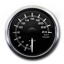 MGS 52mm Pyrometer Pyro EGT Exhaust Gas Temperature Gauge °F White & Amber LED picture