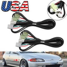 Pair JDM Side Marker City Light Wire Harness For Honda Civic Acura EG EK9 DC2 picture