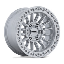 17″ KMC WHEELS KM557 VISTA GLOSS SILVER WITH MACHINED FACE FINISH RIMS picture