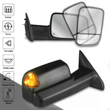 2X Power Heated w/ Temp Sensor Towing Mirrors For 09-23 Dodge Ram 1500 2500 3500 picture