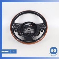 10-19 Jaguar X351 XJ XJL XJR Steering Wheel w/ Paddle Shifters Wood OEM picture