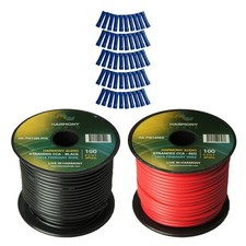 Harmony Car Primary 14 Gauge Power or Ground Wire 200 Feet 2 Rolls Red & Black picture