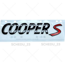 OE MINI Cooper S Gloss Black Emblem Badge Chrome Logo Clubman R53 R56 F56 picture
