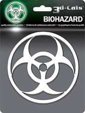 3D Plastic Chrome Bio-Hazard Self Adhesive Emblem 1 Badge/Decal Car Truck  RV picture