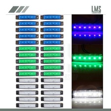 30X(White,Blue,Green) Sealed Trailer Truck Side Marker Indicator Light 6 Led 12V picture