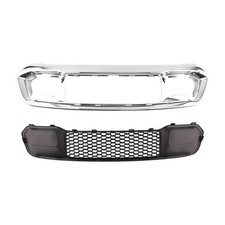 2pc Chrome Bumper Grill Bezel & Bumper Grille for Jeep Grand Cherokee 2017-2022 picture