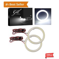 2x 70MM COB LED Angel Eyes -  White Halo Rings for Headlight Lighting picture