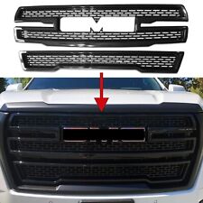 For 2021-2024 GMC Yukon & XL Gloss Black Grille Grill Overlay Mesh Pattern Trim picture